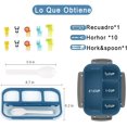 thumbnail image 2 of Bento Box 1300 ml-4 Compartimentos, Fiambrera para Niños, Contenedor de Almuerzo para Adultos/Niños/Pequeños, Fiambrera Bento Apta para Microondas, Lavavajillas y Frigorífico sin BPA (, 2 of 5