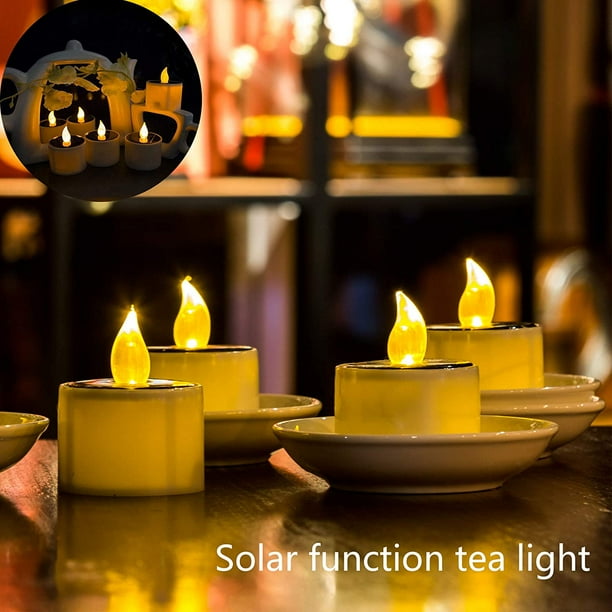 10Pack Solar Tea Lights Candles Light Waterproof Great Prayer