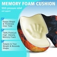 thumbnail image 5 of Premium Abstract Pattern Memory Foam Seat Cushion Ergonomic Chair Pad for Office Chair, Car, Airplane & Bleachers Sciatica, Tailbone Hip & Back Pain Relief - Chair Cushion for Long Office Workers., 5 of 5