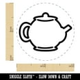 thumbnail image 2 of Teapot Kettle Self-Inking Rubber Stamp Ink Stamper - Black Ink - Mini 1/2 Inch, 2 of 7