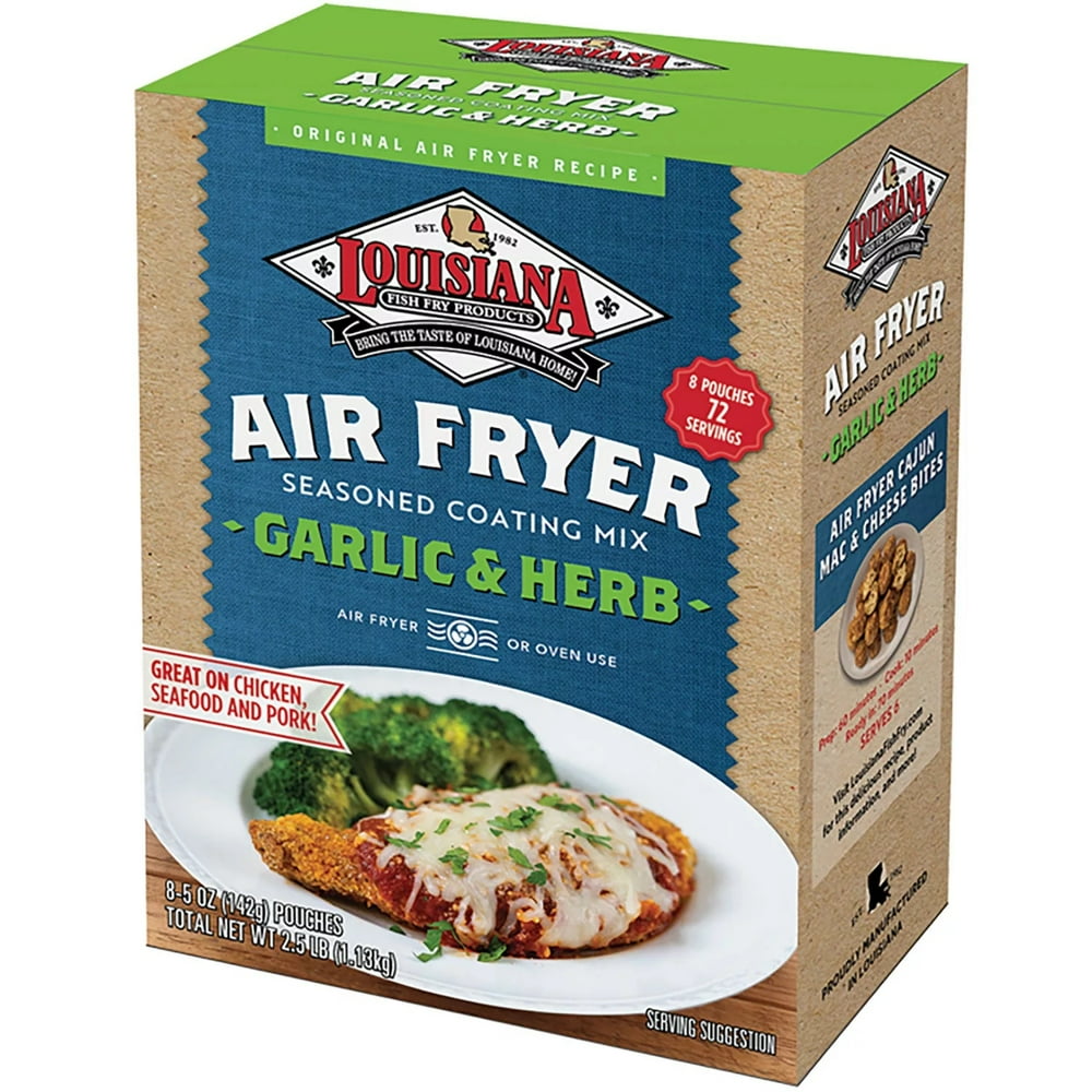 Louisiana Fish Fry Garlic & Herb Air Fryer Seasoned Coating Mix, 5 Oz