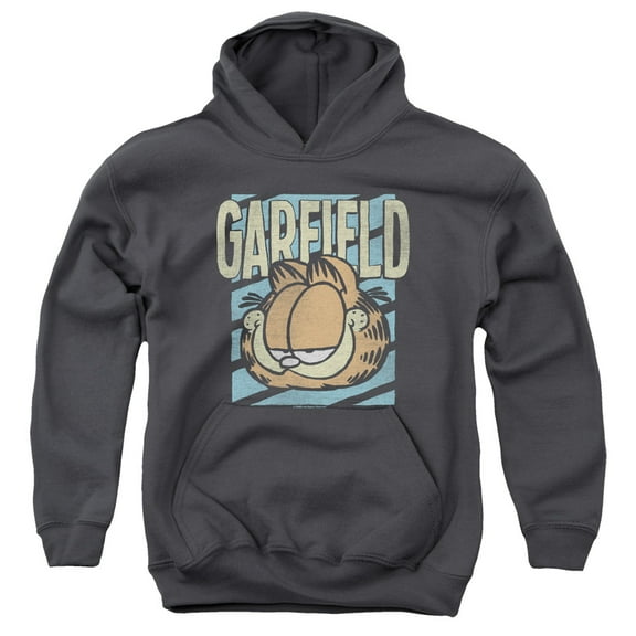 Garfield Rad Garfield Youth Pullover Hoodie Sweatshirt Charcoal