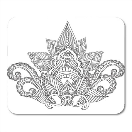 poglip coloring pages for adults henna mehndi doodles abstract floral  mousepad mouse pad mouse mat 9x10 inch