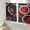 Red Black, variant on Black Blue Sheer Curtains 54 Inches Length 2 Panels Set, Window Sheer Curtains for Living Room/Bedroom, White Circle Geometric Abstract Texture Light Filtering Rod Pocket Curtain 52'' x 54'' x 2
