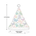 thumbnail image 3 of Fuzoiu Colorful Butterfly Print Santa Hat Christmas Hat for Adults,Santa Hats with Pompom, Unisex Xmas Holiday Hat for Christmas New Year Festive Party Supplies, 3 of 6
