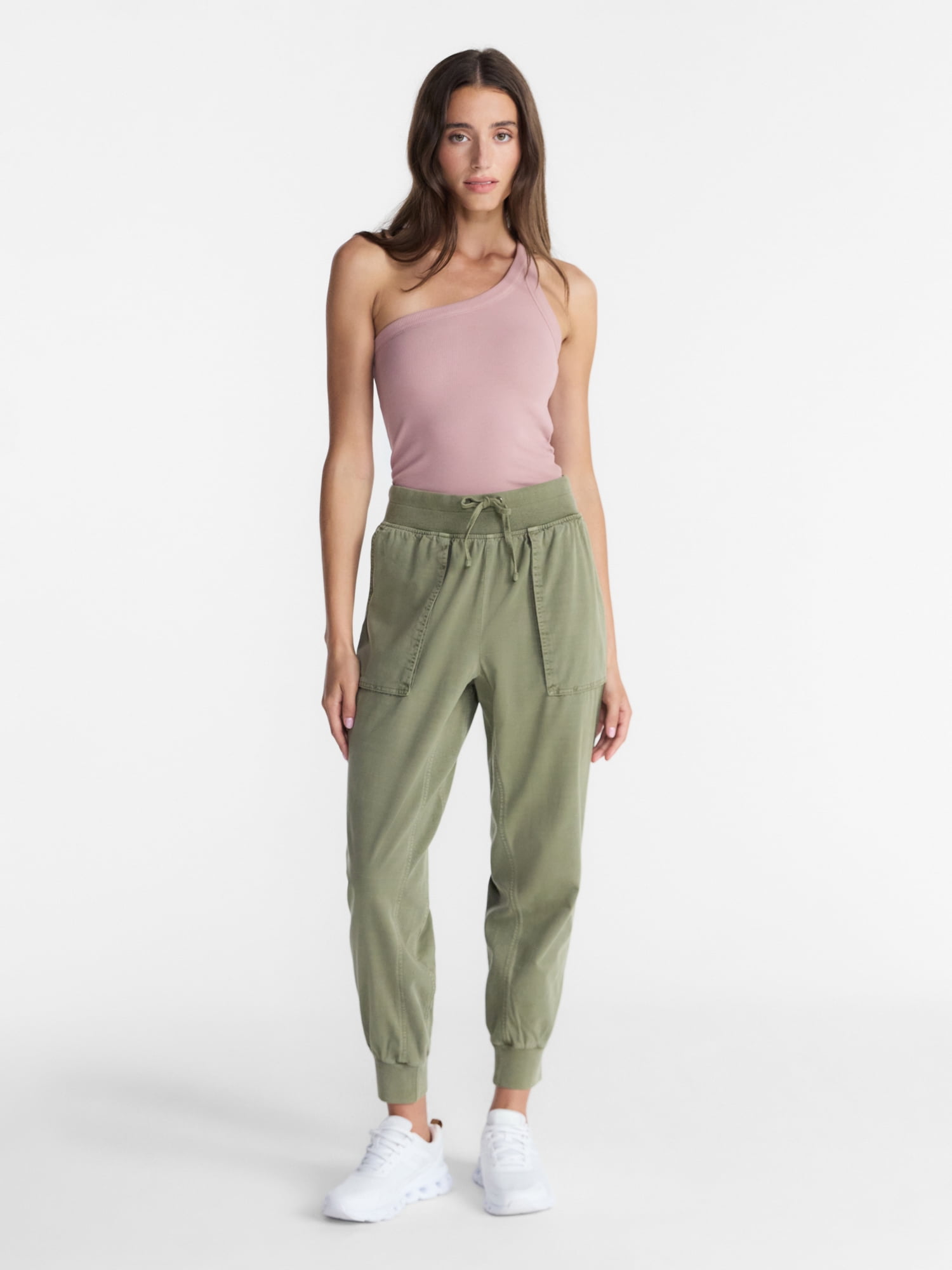 Avia Women's and Women's Plus Relaxed Fit Joggers, 28'' Inseam, Sizes XS-4X