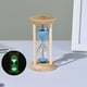 thumbnail image 1 of Reloj de arena de madera | Reloj de arena fluorescente para cepillarse los dientes y cocinar | Decoración de escritorio azul y naranja | Juguete educativo | Adorno de mesa de una pieza, 1 of 7