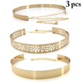 thumbnail image 2 of Ceinture de Taille pour Femmes en Métal 3 Pcs Couleur Unie Ceinture Tout-Aller Ceinture à Cordon, 2 of 10