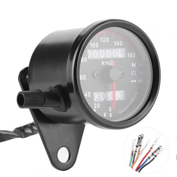 Cuentakilómetros LED de 12 V, velocímetro, tacómetro, estilo retro, alta precisión para motocicletas