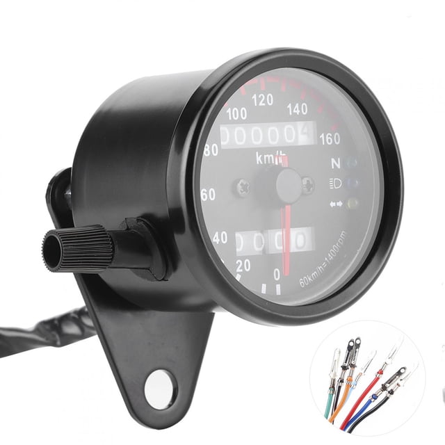 LED Speedometer,12V LED Odometer Speedometer Speed Gauge Motorbike Accessory High Capacity