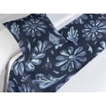 thumbnail image 3 of Floral Bed Runner Set, Simplistic Design Daisy Flowers and Leaves Chamomile Ornaments on Dark Back, Decorative Bedding Scarf & a Pillow Sham for Hotels Homes, Twin, Ceil Blue Indigo, by Ambesonne, 3 of 3