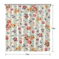 thumbnail image 5 of Pioneer Flower Floral Print Pattern Shower Curtain 72"x72" ,Bathroom Decorative Shower Curtains Set with 12 Hooks,Modern Waterproof Washable Shower Curtain, 5 of 6