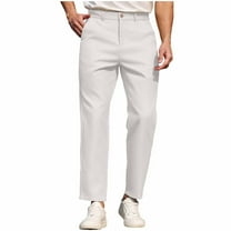 Men's High Stretch Golf Pants, Slim-Fit Flat Front Outdoor Pants of Lightweight