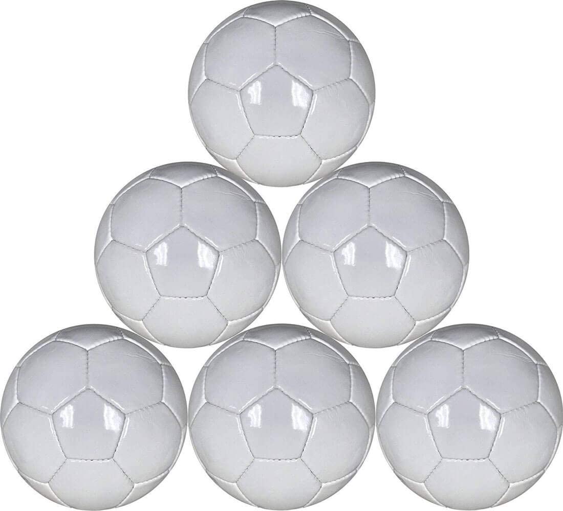 Promo All White Plain Soccer Balls Official Size 5 for Playing