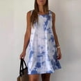 thumbnail image 2 of Women Dress Lady Tie-dye Women's Sleeveless Round Neck Gradient, 2 of 8