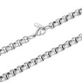 thumbnail image 5 of HZMAN 3mm Rolo Chain for Men Women Silver Stainless Steel Men's Chain Necklace Round Box Link Chain Necklace 16-30 Inch (22in), 5 of 6