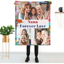 Personalized Photo Blankets, Custom Blankets, Gifts for Mom, Creative Gifts for Mom From Daughter and Son, Custom (Style-8)