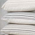 thumbnail image 5 of Lojalitet Fundas de Almohada de Retazos Grises y Beige 45 * 45 CM, Paquete de 2 Fundas de Almohada Decorativas de Lino a Rayas, 5 of 5
