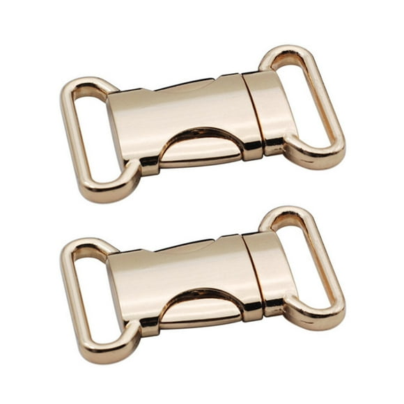 EeaseMX 2 hebillas de seguridad duraderas de aleación de zinc para mochilas escolares (tipo A, doradas, diámetro interior de 20 mm)