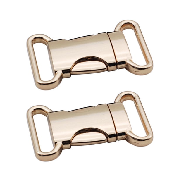 EeaseMX 2 hebillas de seguridad duraderas de aleación de zinc para mochilas escolares (tipo A, doradas, diámetro interior de 20 mm)