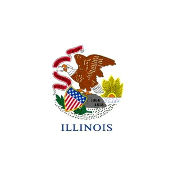 Annin Flagmakers 141480 5 ft. X 8 ft. Nyl-Glo Illinois Flag