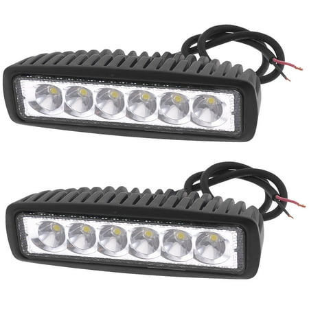 2 Pcs 18W LED Work Bar Light Spot Offroad Car Truck Jeep ...