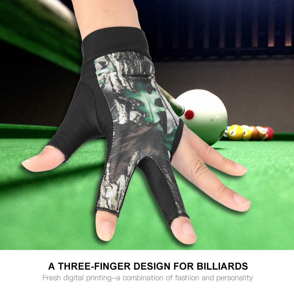 Walfront Finjer WALFRONT Boodun 4 Colors Unisex Adults 3-Finger Snooker Pool Cue Glove ...