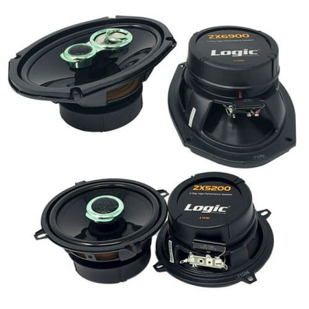 Logic 6x9 5 25 Car Audio Door Speakers Combo 1500 Watts