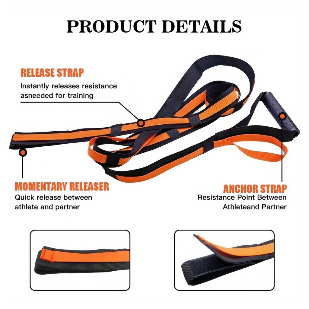 Overload Running Resistance Harness Resistance Band with Jump Rope & Storage Bag for Sprint Football Basketball Soccer