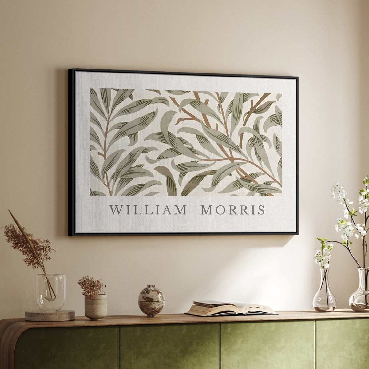Vintage Botanical Print-LXIII By Wexford Home Framed in Black Wood Gallery Wrapped Canvas 27 in. x 41 in.
