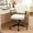 White, variant on Ergonomic Office Chair, PU Leather Executive Desk Chair with Fixed Armrests, Adjustable Height, Rocking Function, 360° Swivel Rolling Wheels Brown
