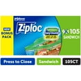 thumbnail image 3 of Ziploc Sandwich Bags with EasyGuide 105 Count - Pack of 2, 3 of 5