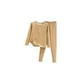 thumbnail image 1 of Jumpingount Conjunto de ropa interior térmica para mujer, calzoncillos largos cómodos para clima frío y cálido, ropa interior de cuello Ropa interior Café claro L, 1 of 6