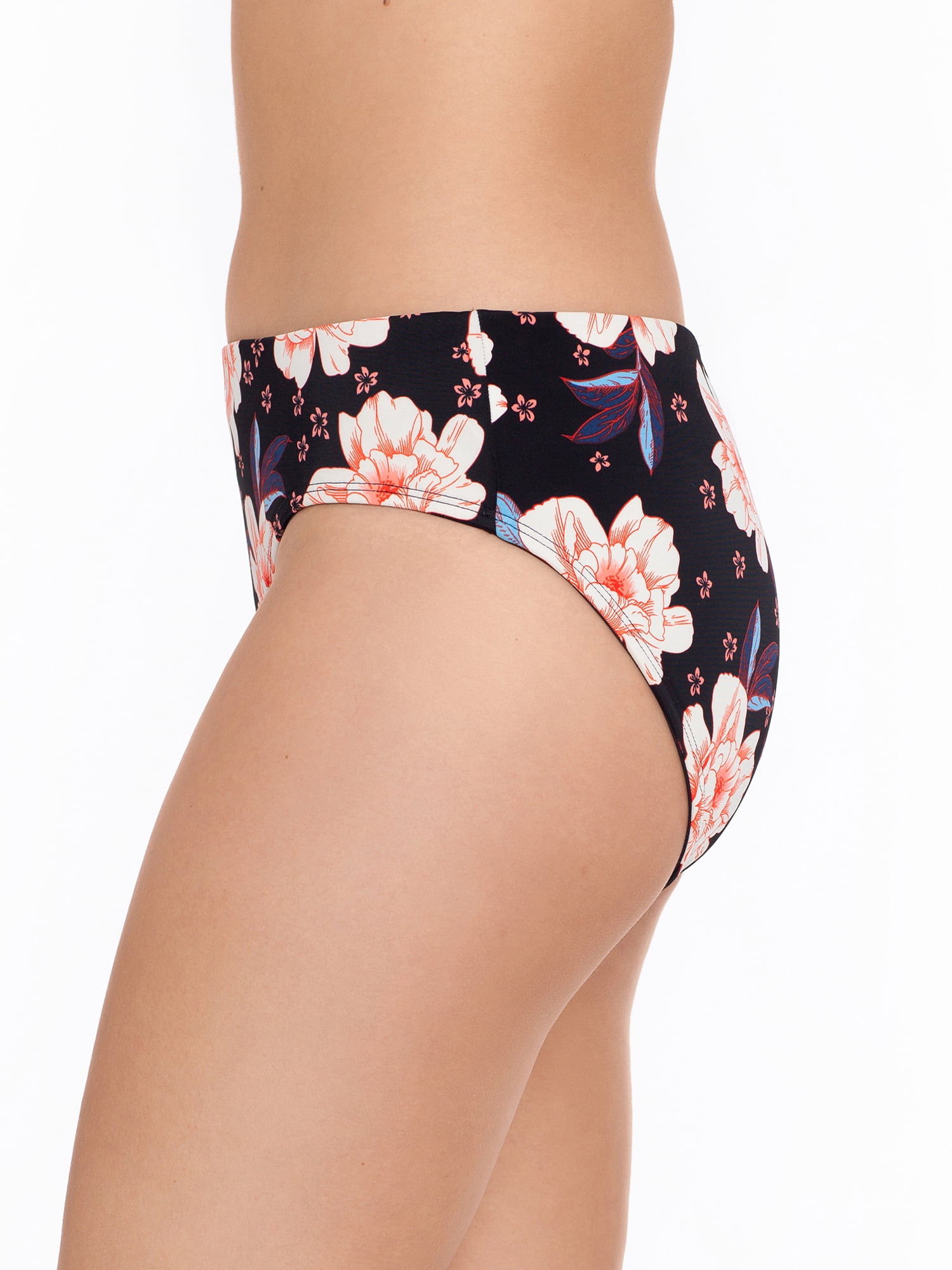 Avia Women's Athletic Reversible Floral Bikini Swimsuit Bottoms