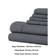 thumbnail image 5 of Benjara BM231572 Tulsa 1200 Thread Count Tri Blend Très Grand Sheet Set&44; Gris Foncé - 6 Pièces, 5 of 5