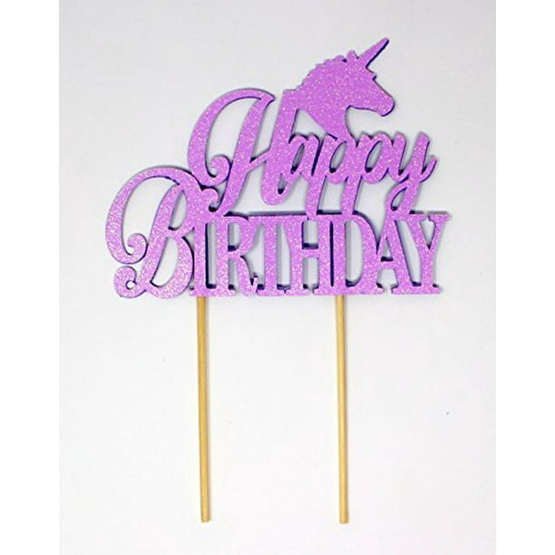 all about details unicorn theme happy birthday cake topper1pc