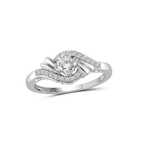 Diamonice 0.925 Sterling Silver 1.00 Carat White Cubic Zirconia Ring for Women | Cubic Zirconias for Everyday Womens Wear