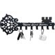 thumbnail image 1 of Wall-Mounted Key Holder Hooks, Decorative Black Metal with 7 Hooks, 1 of 5