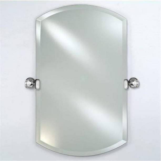 20 x 38 in. Radiance Frameless Beveled Double Arch Mirror with Decorative Transitional Polished