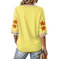 thumbnail image 6 of CFXNMZGR Halloween T Shirts Halloween T Shirt Women Vintage Graphic Coffee Tees Shirt Short Sleeve Casual Funny Halloween Party Shirts (Yellow,XL), 6 of 7