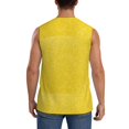 thumbnail image 4 of Balery Yellow Glitter Camisetas sin mangas para hombre, absorbe la humedad y protege contra el mal olor.-Large, 4 of 7