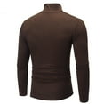 thumbnail image 6 of NIEWTR Men Fall Winter Tops Clearance, Turtleneck Sweaters for Men New High-Neck Solid Color Slim Long Sleeve Tops Men's Bottoming Shirt(Z014-Coffee,L), 6 of 6