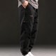 thumbnail image 5 of Pantalones largos para hombre, estilo casual, con cintura elástica y bolsillos, a la moda para exteriores, 5 of 7
