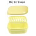 thumbnail image 3 of Jabonera, Mantener Jabón Seco, Jabonera Limpieza Almacenamiento, para Hogar Baño Cocina, Plástico, Amarillo, 3 of 7