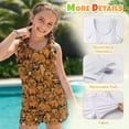 thumbnail image 4 of Psesaysky Capybara Print Girls Tankini Two Piece Swimsuits Bathing Suits for Girls Round Neck Swim Tank Top and Drawstring Bottoms for 6-15Y, 4 of 7