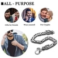 thumbnail image 4 of Pulsera de acero inoxidable con cadena de eslabones bizantinos para hombres, mujeres y niños. Resistente al agua., 4 of 5