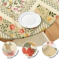 thumbnail image 4 of Pioneer Flower Floral Print Pattern Round Fitted Tablecloth with Elastic Edge,Dining Table Cover Waterproof,Outdoor Round Tablecloth for Camping,Dining,Indoor and Outdoor, 4 of 7