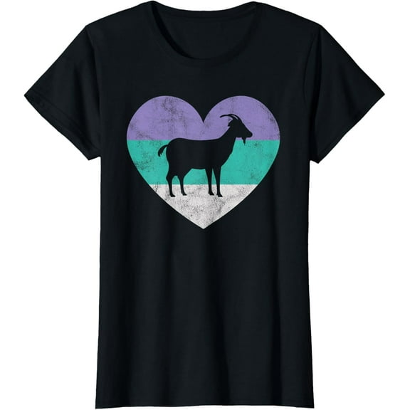 t-shirt Goat Gift For Women & Girls Retro Cute T-Shirt mens，black，women，funny，journey，Crew Neck, Short Sleeve,custom clothing patterns.gift