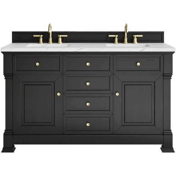 James Martin Vanities 547-V60D-BKO-FENC Brookfield 60" Free Standing Double Basin Vanity