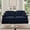 Blue 2, variant on Living Room Sofas Elegant Mid Century Oversized Large Two Seater Sofa Couch with Flared Arms and Removable Ruffles Pleats Skirts and Spindle Legs, Comfy Chenille Two-Seat Love Seat Sofa for Living Ro